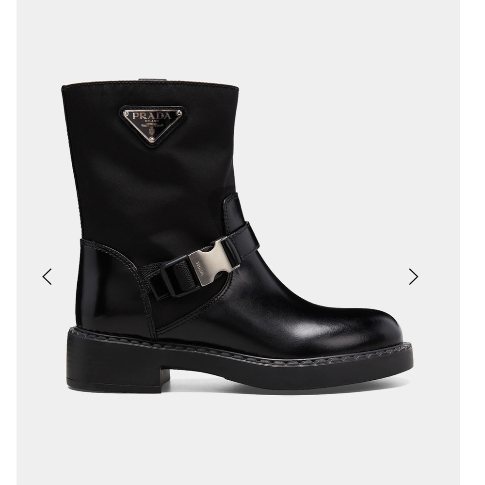 PRADA Nylon logo Biker Moto Booties